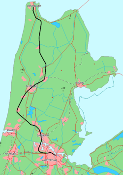 Strecke der Bahnstrecke Nieuwediep–Amsterdam