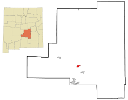 Lincoln County New Mexico Incorporated and Unincorporated areas Capitan Highlighted.svg