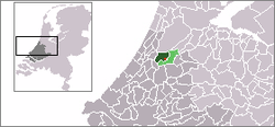Lage von Kaag en Braassem in den Niederlanden