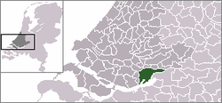 Lage von Dordrecht in den Niederlanden