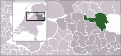 Lage von Hardenberg in den Niederlanden