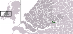 Lage von Hardinxveld-Giessendam in den Niederlanden