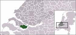 Lage der Gemeinde Oostflakkee in den Niederlanden