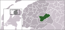 Lage der Gemeinde Opsterland in den Niederlanden