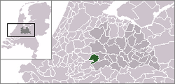 Lage von Oudewater in den Niederlanden