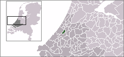 Lage von Voorschoten in den Niederlanden