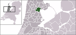 Lage von Wester-Koggenland in den Niederlanden