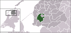 Lage der Gemeinde Wymbritseradiel in den Niederlanden