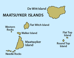 Karte der Maatsuyker-Inseln