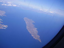 Luftaufnahme der Insel Makronisos