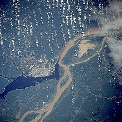Manaus auf einem Satellitenfoto der NASA