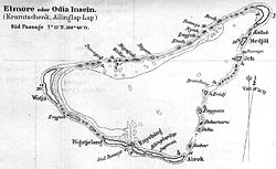 Historische Karte des Atolls