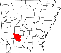 Karte von Clark County innerhalb von Arkansas