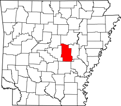Karte von Lonoke County innerhalb von Arkansas