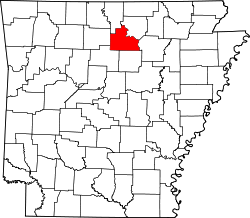 Karte von Stone County innerhalb von Arkansas