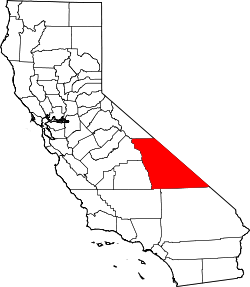 Karte von Inyo County innerhalb von Kalifornien
