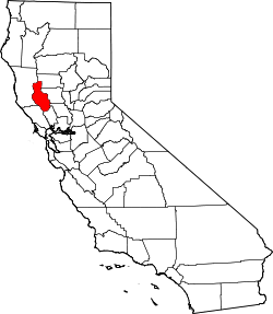 Karte von Lake County innerhalb von Kalifornien