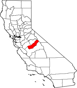 Karte von Madera County innerhalb von Kalifornien
