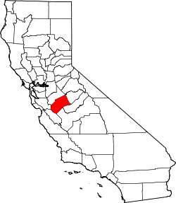 Karte von Merced County innerhalb von Kalifornien