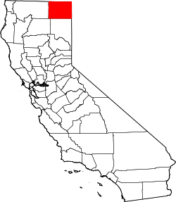 Karte von Modoc County innerhalb von Kalifornien