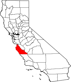 Karte von Monterey County innerhalb von Kalifornien