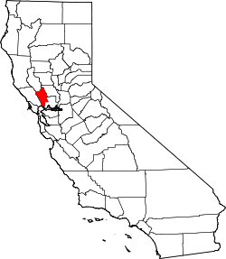 Karte von Napa County innerhalb von Kalifornien