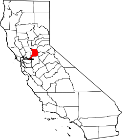 Karte von Sacramento County innerhalb von Kalifornien