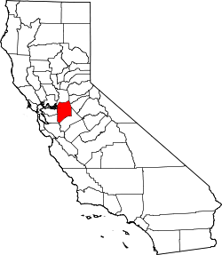 Karte von San Joaquin County innerhalb von Kalifornien