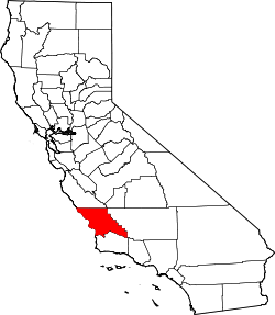 Karte von San Luis Obispo County innerhalb von Kalifornien