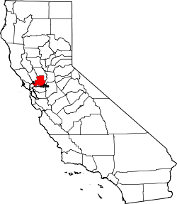 Karte von Solano County innerhalb von Kalifornien