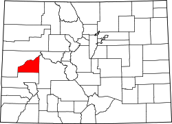 Karte von Delta County innerhalb von Colorado