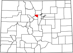 Karte von Gilpin County innerhalb von Colorado