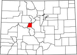 Karte von Lake County innerhalb von Colorado