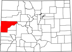 Karte von Mesa County innerhalb von Colorado
