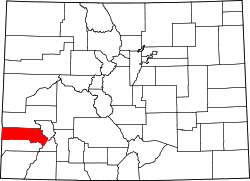 Karte von San Miguel County innerhalb von Colorado