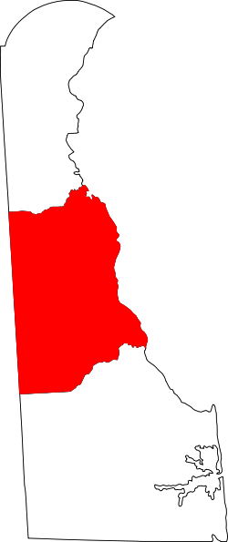 Karte von Kent County innerhalb von Delaware
