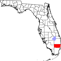 Karte von Broward County innerhalb von Florida