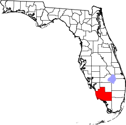 Karte von Collier County innerhalb von Florida
