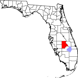 Karte von Highlands County innerhalb von Florida