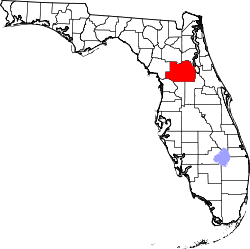 Karte von Marion County innerhalb von Florida