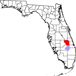 Karte von Okeechobee County innerhalb von Florida