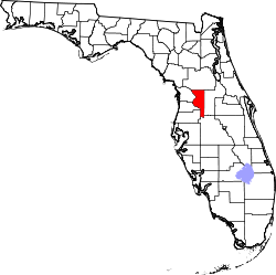 Karte von Sumter County innerhalb von Florida