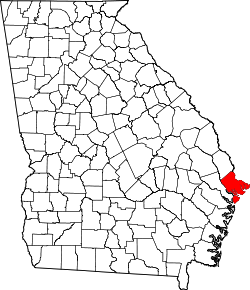 Karte von Chatham County innerhalb von Georgia