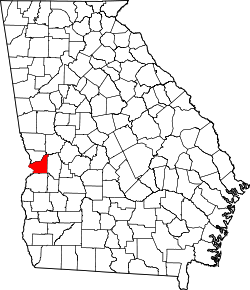 Karte von Chattahoochee County innerhalb von Georgia
