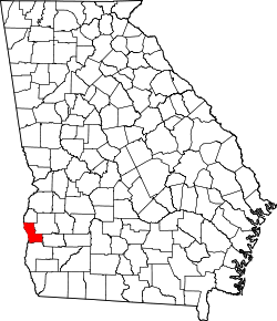 Karte von Clay County innerhalb von Georgia