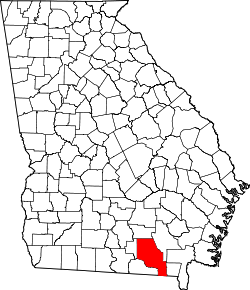 Karte von Clinch County innerhalb von Georgia