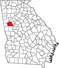 Karte von Coweta County innerhalb von Georgia