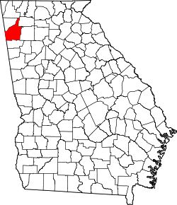 Karte von Floyd County innerhalb von Georgia