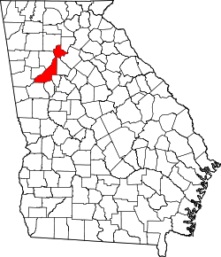 Karte von Fulton County innerhalb von Georgia
