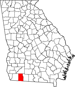 Karte von Grady County innerhalb von Georgia